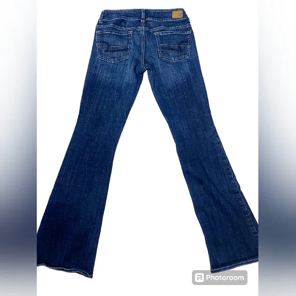 American Eagle  Dark Wash Flare Jeans Size 2 - Picture 2 of 7